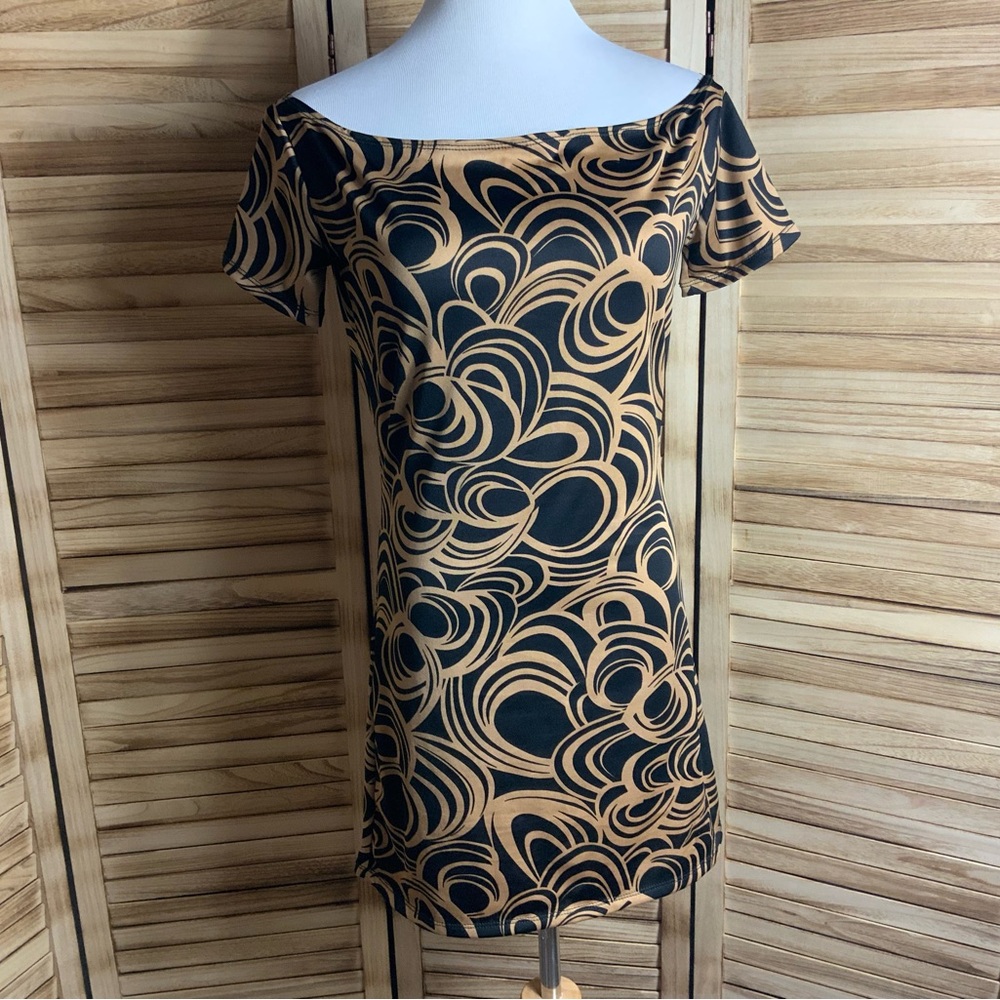 Vintage Y2K Black and Tan Dress No Tags